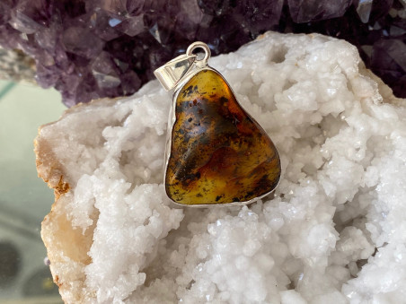 Bijouterie ésotérique pierres des elfes - Pendentif Ambre