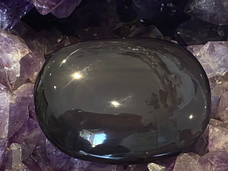 Gros galet Obsidienne Oeil Celeste