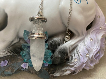 Boutique ésotérique pierres des elfes - Pendule Cristal de Roche