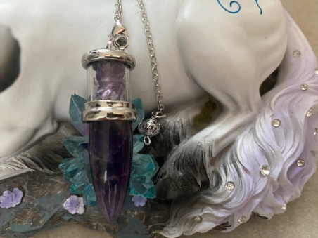 Boutique ésotérique pierres des elfes - Pendule Améthyste