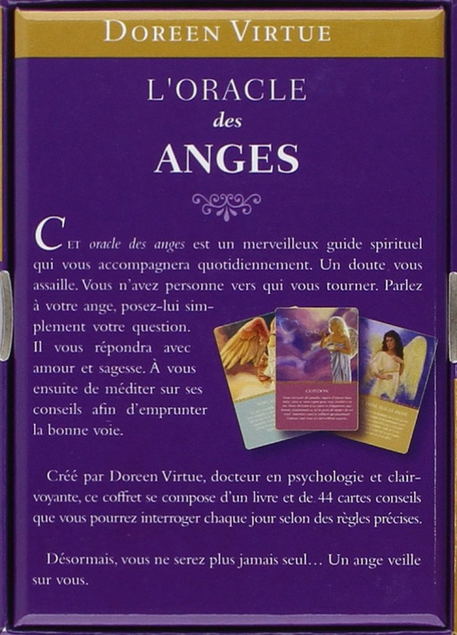 Cartes Oracle Angel Therapy Tarot - Jeu 44 Cartes Avec Sac Velours - Divination Et Développement Spirituel