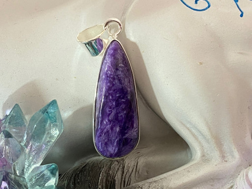 Bijouterie ésotérique pierres des elfes - Pendentif Charoïte