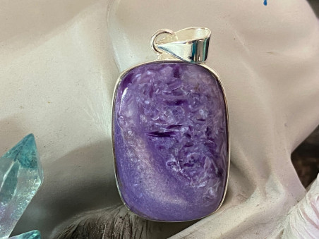 Bijouterie ésotérique pierres des elfes - Pendentif Charoïte