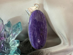 Bijouterie ésotérique pierres des elfes - Pendentif Charoïte