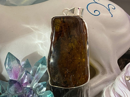 Bijouterie ésotérique pierres des elfes - Pendentif Ambre