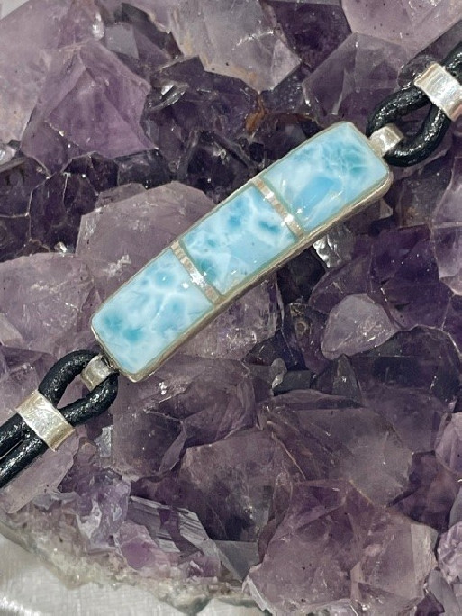 Bracelet ésotérique pierres des elfes - Bracelet Baroque Larimar