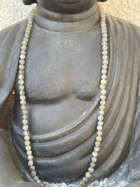 Boutique pierres des elfes - Mala Labradorite Qualité AA 108 perles