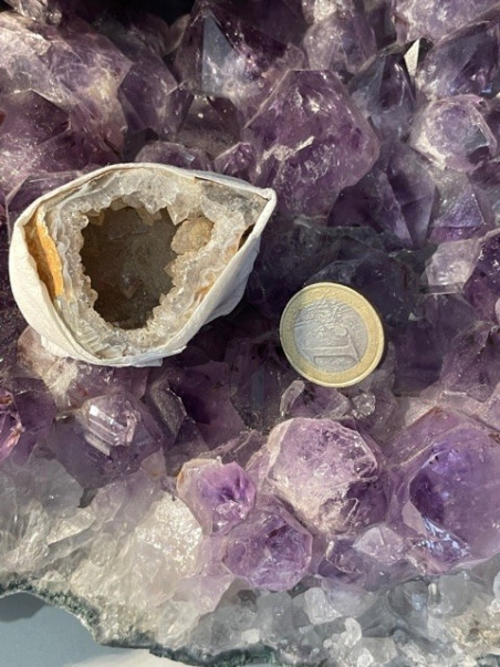 Boutique ésotérique pierres des elfes - Mini Géode agate cristallisé