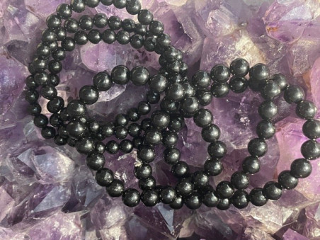 Boutique minéraux pierres des elfes - Bracelet Jaïs 6 et 8 mm