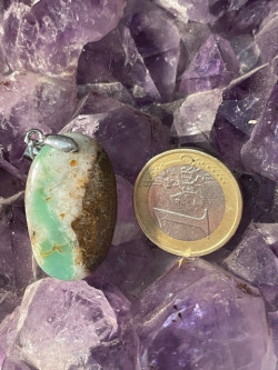 Bijouterie ésotérique pierres des elfes - Pendentif  Chrysoprase