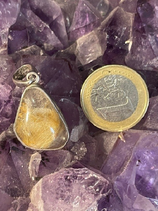 Boutique minéraux pierres des elfes - Pendentif Quartz Rutile