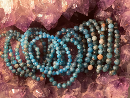 Boutique minéraux ésotérique Pierres des elfes - Bracelet Apatite Bleu