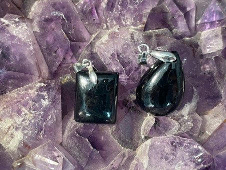 Bijouterie ésotérique pierres des elfes - Pendentif Spinelle noir