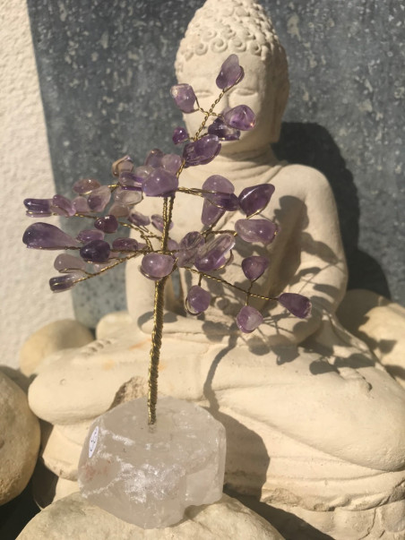 Boutique ésotérique pierres des elfes - Arbre de bonheur Améthyste