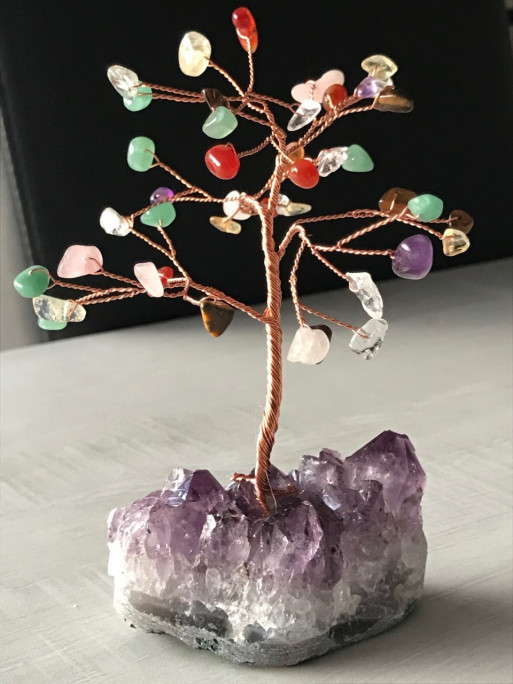 Boutique ésotérique pierres des elfes - Arbre du Bonheur Améthyste