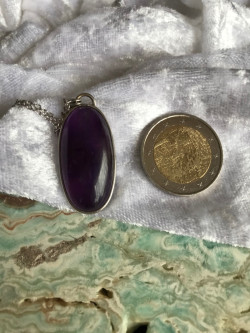 pendentif amethyste collier