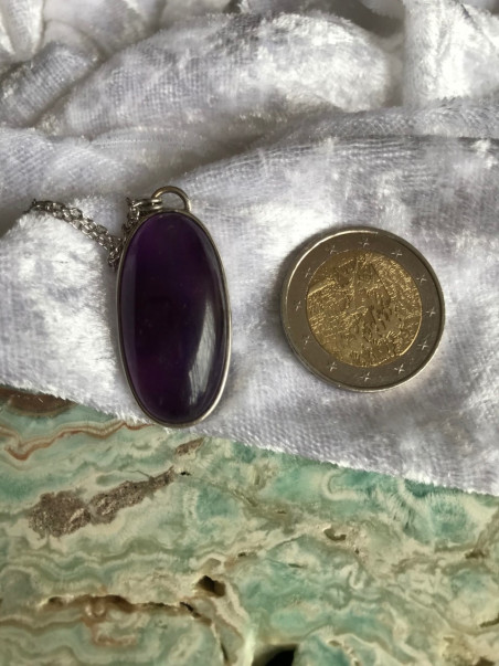 pendentif amethyste collier