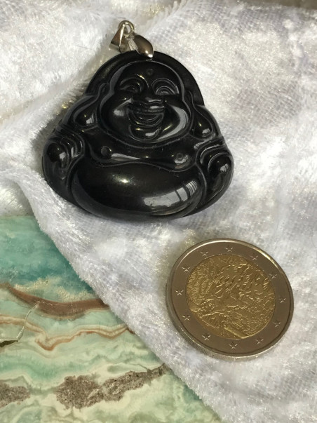 Boutique ésotérique Pierres des elfes - Pendentif Obsidienne Dorée