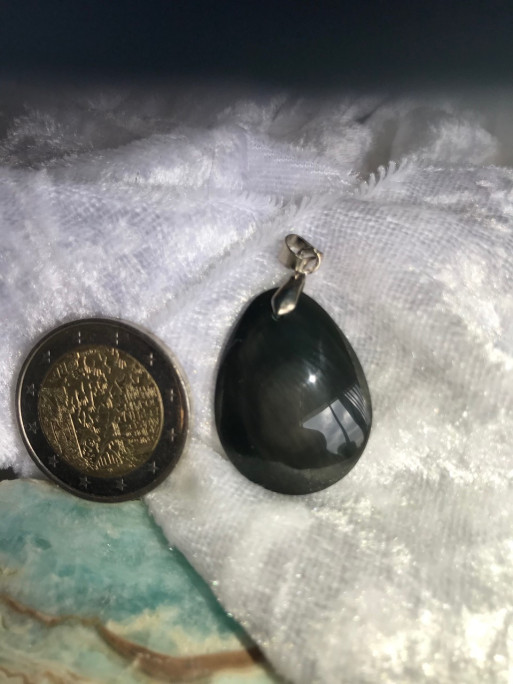 pendentif obsidienne oeil celeste