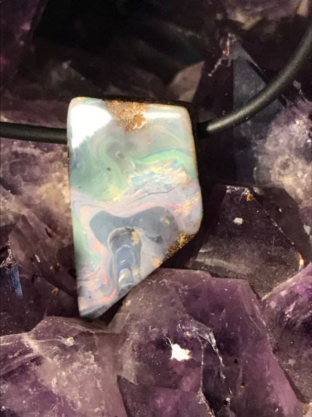Boutique ésotérique Pierres des elfes - Pendentif Opale Boulder