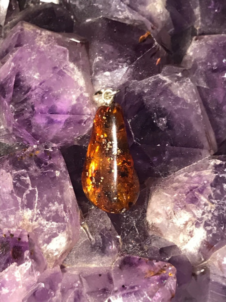 Bijouterie ésotérique pierres des elfes - Pendentif Ambre