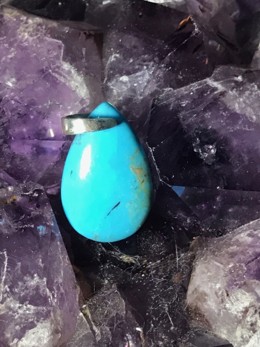 Boutique ésotérique Pierres des elfes - Pendentif Turquoise Naturelle