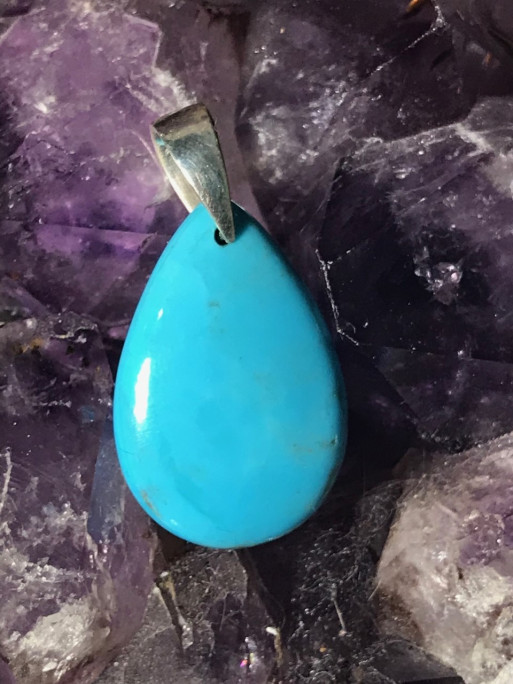 Boutique ésotérique Pierres des elfes - Pendentif Turquoise Naturelle