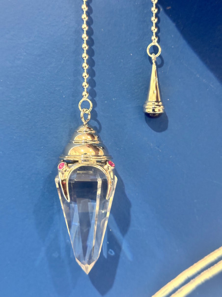 pierres des elfes - Pendule grand maharadja 4 rubis dominique coquelle