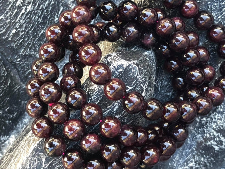 Bijouterie ésotérique pierres des elfes - Bracelet Grenat 6mm