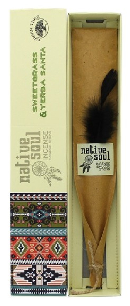 Boutique ésotérique pierres des elfes - Encens Sweet Grass et Yerba Santa bâton