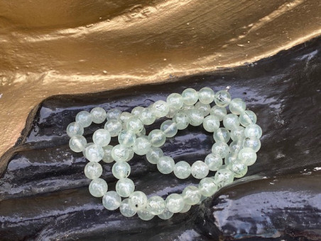 Bijouterie ésotérique pierres des elfes - Bracelet Phrénite 6 et 8 mm
